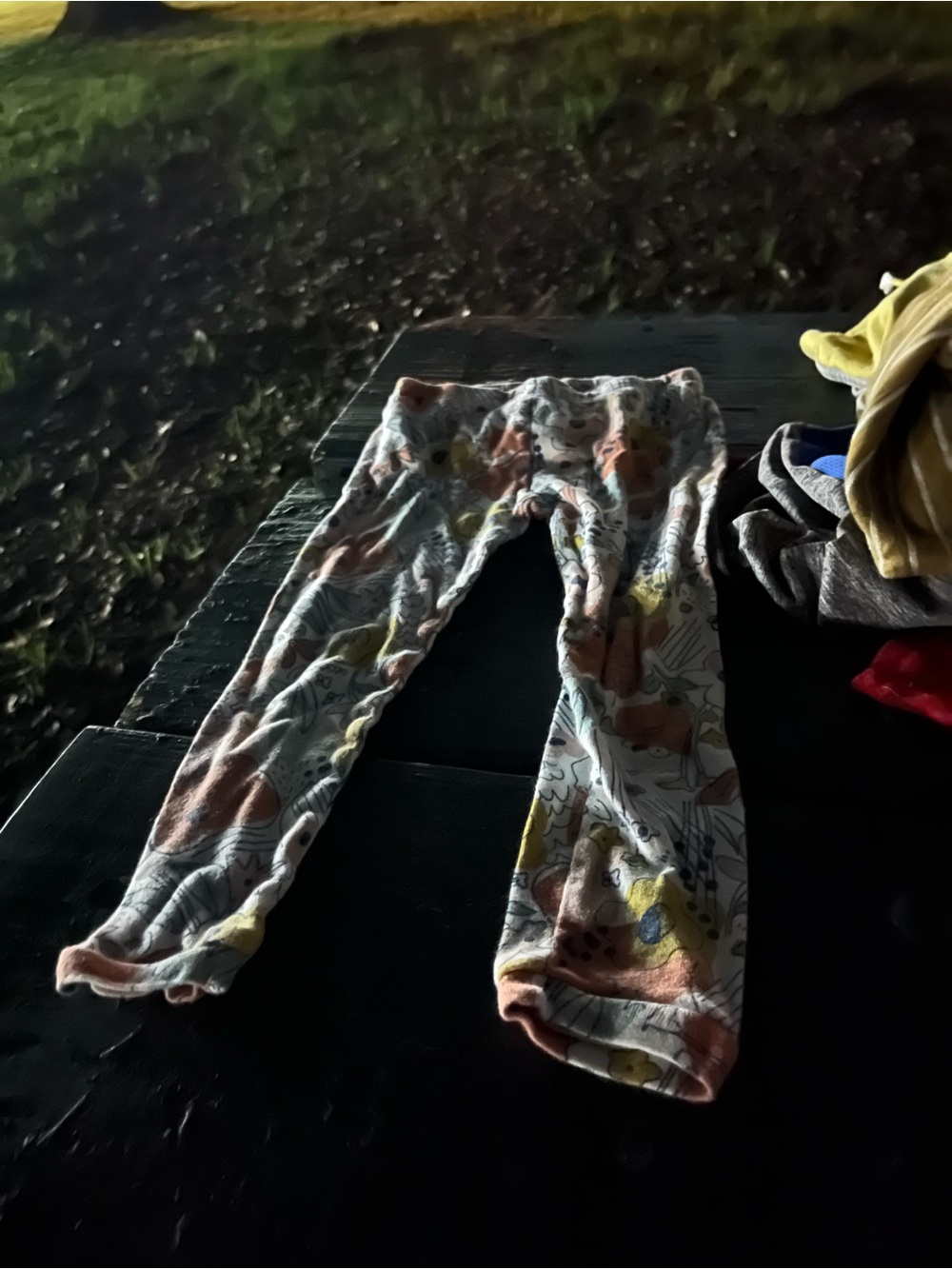 Carter's Girls Floral & Animal Print Leggings in White, Pink & Yellow